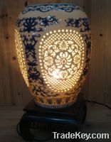 Sell art hollow out ceramic lamp