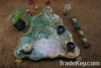 Sell art tea pot jade tea tray decoration