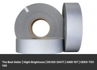 High Visibility Silver Reflective Fabrics Safety SewOn Reflective Tape for Enhanced Visibility at Night