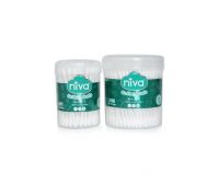 Niva Rotating Jars of 100 Cotton Buds Plastic Stick for Adult AH1