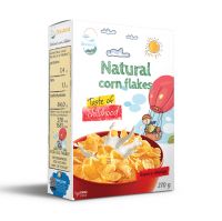 Natural corn flakes breakfast cereal