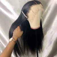Wholesale Virgin Hair Vendors 100% Brazilian Human Hair Wig Long Black Straight Hair Wig Cheap Lace Frontal 13x4 Wig for Women