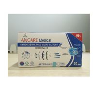 CE APPROVED FOR 3 PLYS DISPOSABLE FACE MASK - LEVEL 3 ASTM - TYPE IIR (EN 14683) - 99% ANCARE