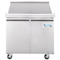 AVANTCO SS-PT-36M-HC 36" 2 DOOR MEGA TOP STAINLESS STEEL REFRIGERATED SANDWICH PREP TABLE