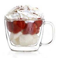 glass double wall mug