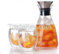 borosilicate glass double wall cup