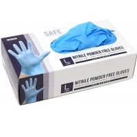 Disposable Blue Nitrile Gloves Powder Free for Medical Use