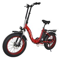 Electric Folding Bicycle  City Low Step Red