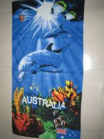 Sell cotton full reactive printed velour beach towel