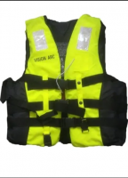 Polyethylene Foam Black And Green Rescue Life Jacket, For Sea Patrolling