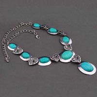 Sell natural turquoise inlaid necklace