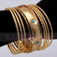 Sell turquoise gold plating bracelet 9PCs