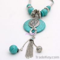 wholesale turquoise bead chain necklace