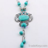 wholesale Chinese turquoise beaded chain necklace
