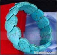 yazilind Genuine Natural Heart blue Turquoise Bracelet
