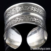 hollow silver bangle bracelet for wholesale