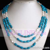 turquoise gemstone beaded necklace