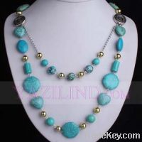 TURQUOISE Gemstone Beads Necklace