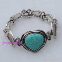 Turquoise Bead Tibet silver Bracelet