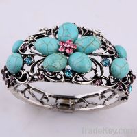 fashion turquoise gemstone cuff bracelet