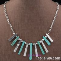 fashion turquoise chain necklace women
