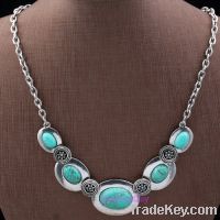fashion turquoise Tibet silver women necklace