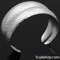 silver plated cuff bangle bracelet