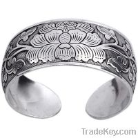 Vintage Ethinic Tibetan Silver Cuff Bracelet