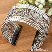 Manmade Tibetan Silver Cuff Bracelet Fashion