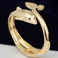 Fashion Gold Plated Dolphin Bangle Bracelet