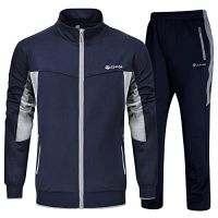 Men's Sports Sweatsuits Jackets Athletic Pants Zipper Pockets