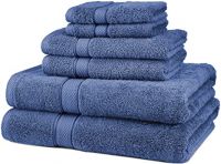 100% Egyptian Cotton Bath Towel Set - Pack of 6, 30 x 56 Inches, 700 GSM