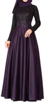 Women's Long Sleeve Maxi Dress Muslim Abaya Robe Plain Simple Modern Islamic Arabic Style Casual Dress