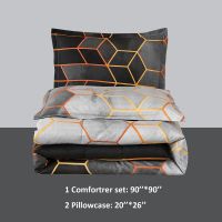 Geometric Comforter Set for Queen Bed Gray Comforter Bedding Sets Ultra-Soft 3 Piece Microfiber Comforter with 2 Pillow Covers Machine Washable