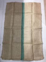 Food Grade . Jute gunny bag, Gunny Bag Jute Sack 112 x 68 cm 1020 gm 3 Blue Stripes New B Twill Jute Sack Bag