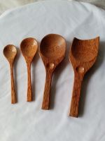 Handmade coconut wood spoon set