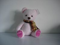 Sell plush bear with scarf