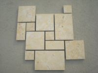 Sell Travertine tiles-flame+brush sawn edge