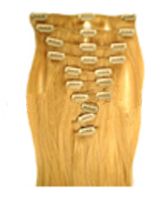Sell the full set 100% virgin remy human hair clip on extensions