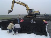 100mm high textured surface HDPE Geomallas system for roadbed, retaining wall slope protection