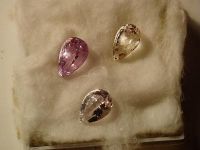 kunzite cut clean polished gems with top fire natural.