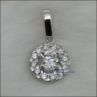 Sell cubic zirconia silver jewelry pendant