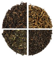 assam tea, darjeeling tea, green tea, white tea and organic tea