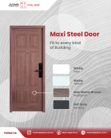 Maxi Steel Door Wood Grain Pattern Steel Door Galvalume Door