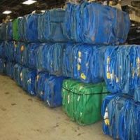 Quality recycled HDPE blue drum plastic scraps