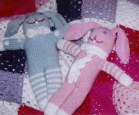 Sell hand knit stuffed toy bunny