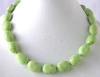 Sell 18" beauty color green turquoise beads necklace  xaxe dot com