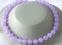 Sell Beauty 17" 12mm lavender round jade necklace