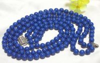 Sell 3ROWS 8MM 16''-18'' BLUE GEMSTONE NECKLACE