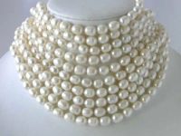 Sell  Wholesale 10 ps 16" 9-10mm white pearl necklace